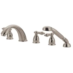 Kingston Brass Heritage 5 Piece Roman Tub Filler with Hand Shower