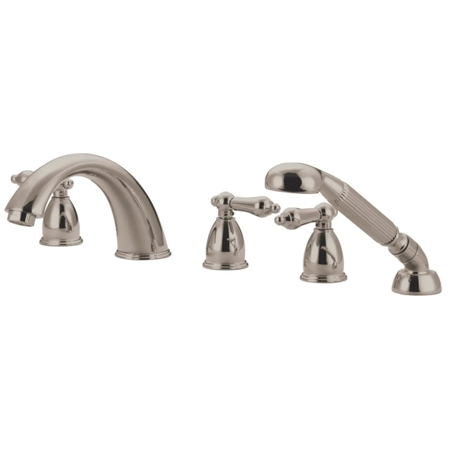 Kingston Brass Heritage 5 Piece Roman Tub Filler with Hand Shower