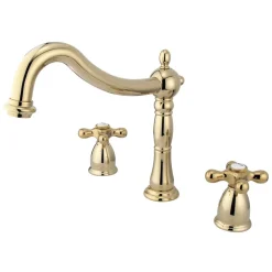 Kingston Brass Heritage Three Hole Two Handle Roman Tub Filler