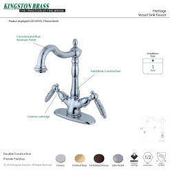 Kingston Brass Heritage Two-Handle Vessel Sink Faucet