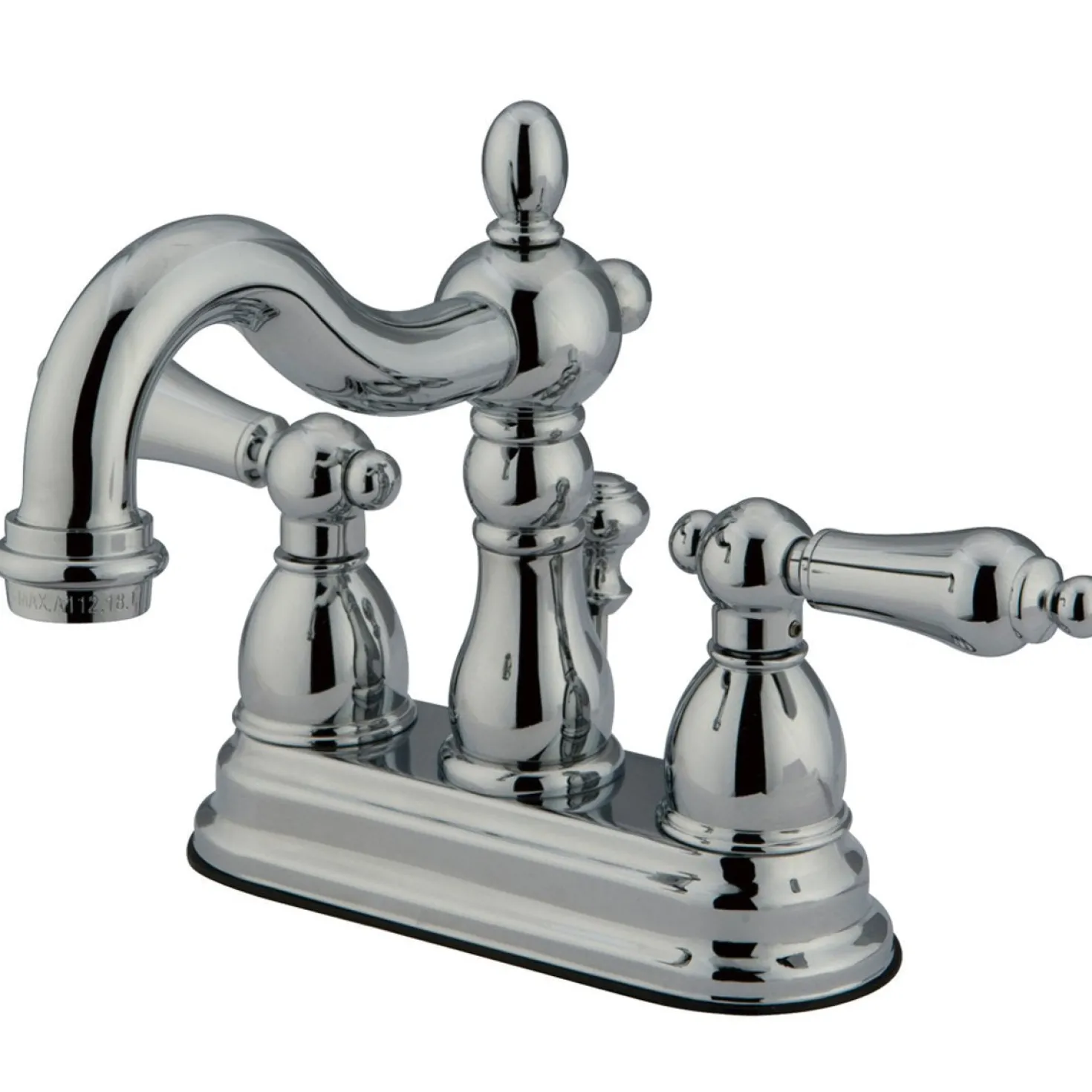 Kingston Brass Heritage Two Handle 4" Centerset Lavatory Faucet with Brass Pop-up
