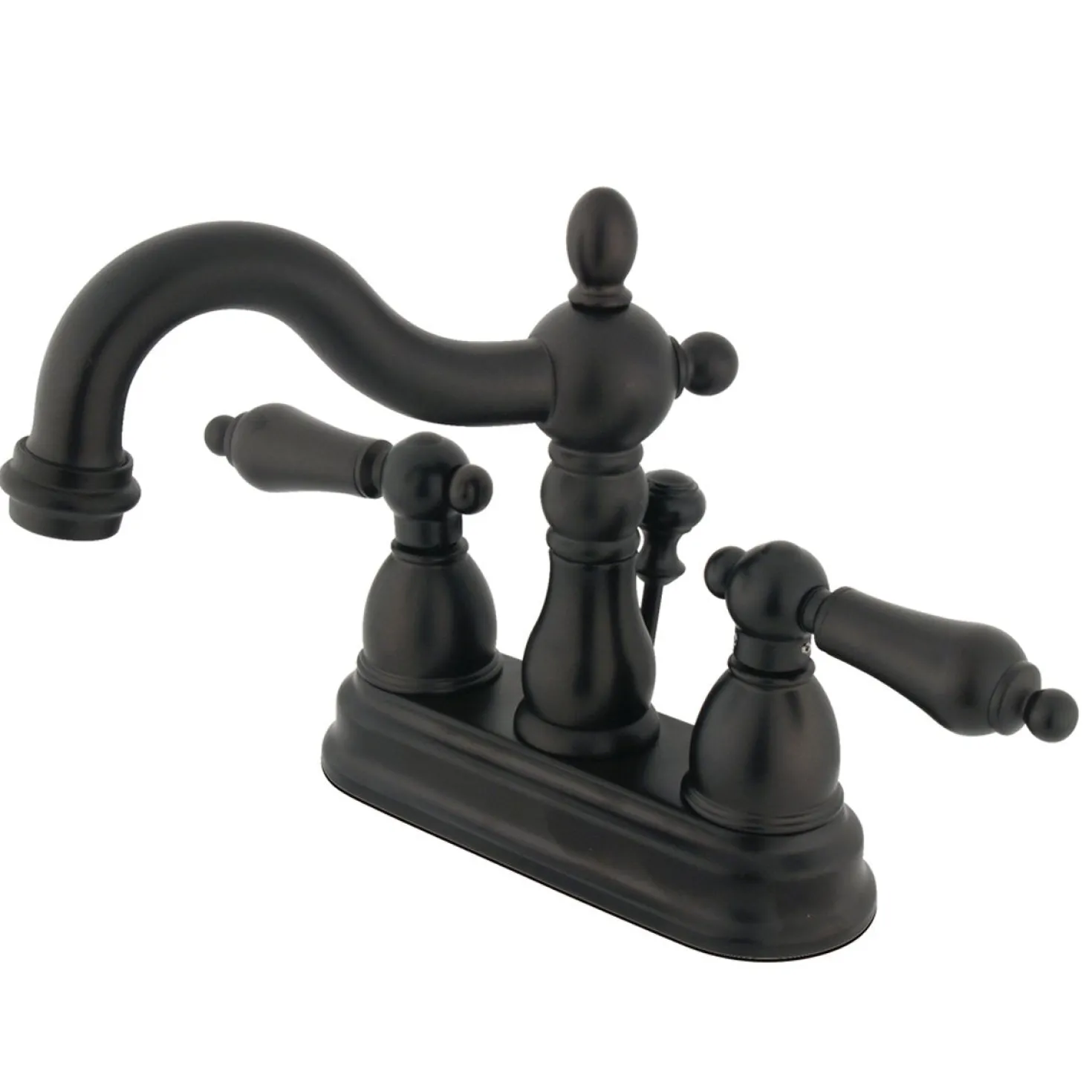 Kingston Brass Heritage Two Handle 4" Centerset Lavatory Faucet with Brass Pop-up