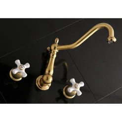 Kingston Brass Heritage Two Handles Wall Mount Tub Filler