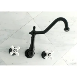 Kingston Brass Heritage Two Handles Wall Mount Tub Filler
