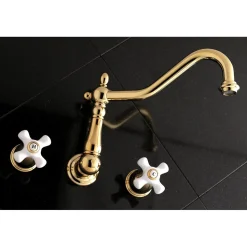 Kingston Brass Heritage Two Handles Wall Mount Tub Filler