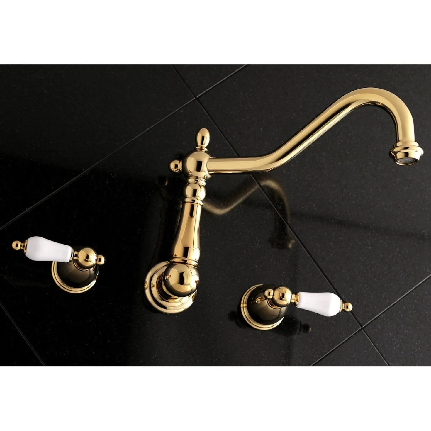 Kingston Brass Heritage Two-Handle Wall Mount Tub Filler