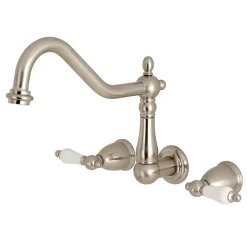 Kingston Brass Heritage Two-Handle Wall Mount Tub Filler