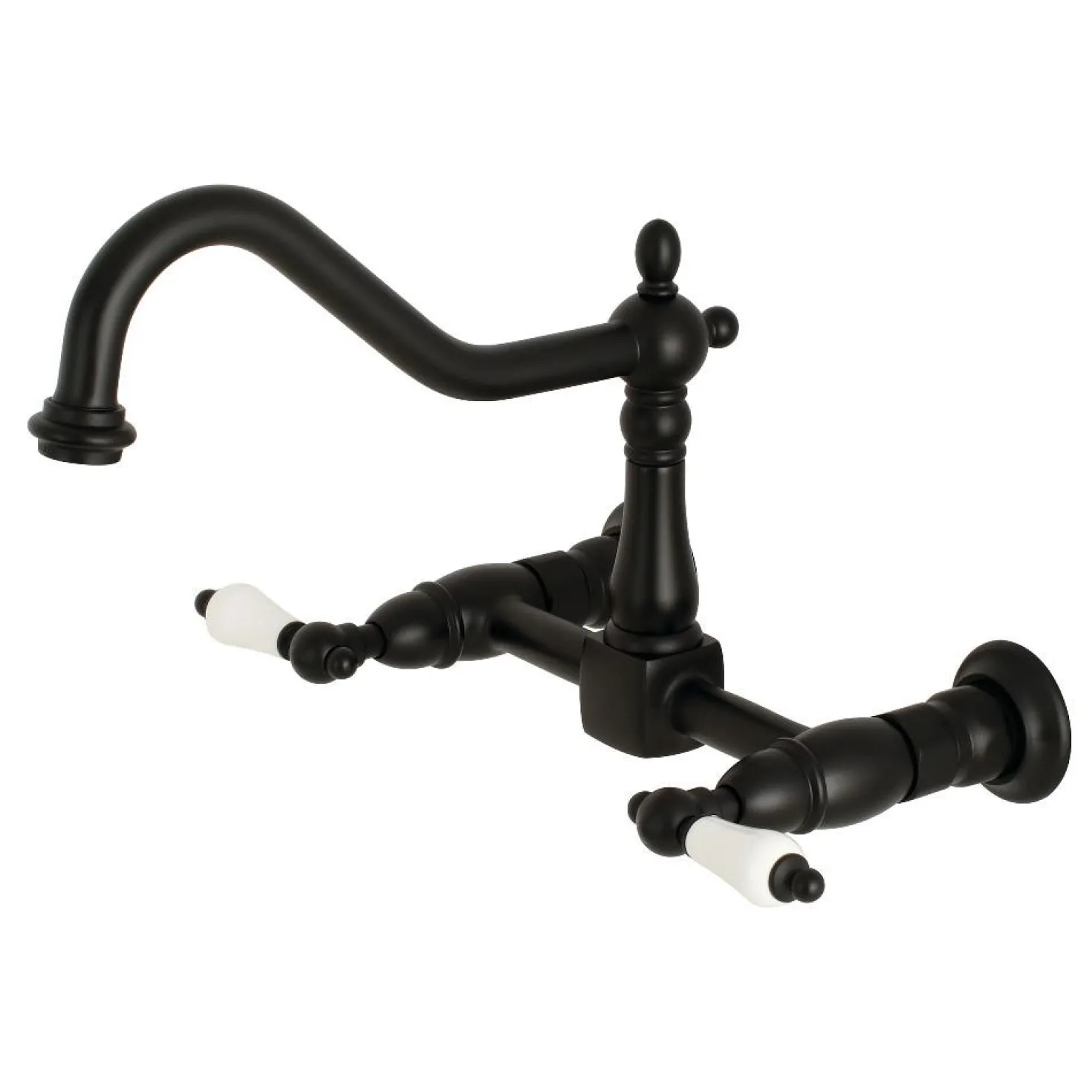 Kingston Brass Heritage 8" Wall Mount Kitchen Faucet