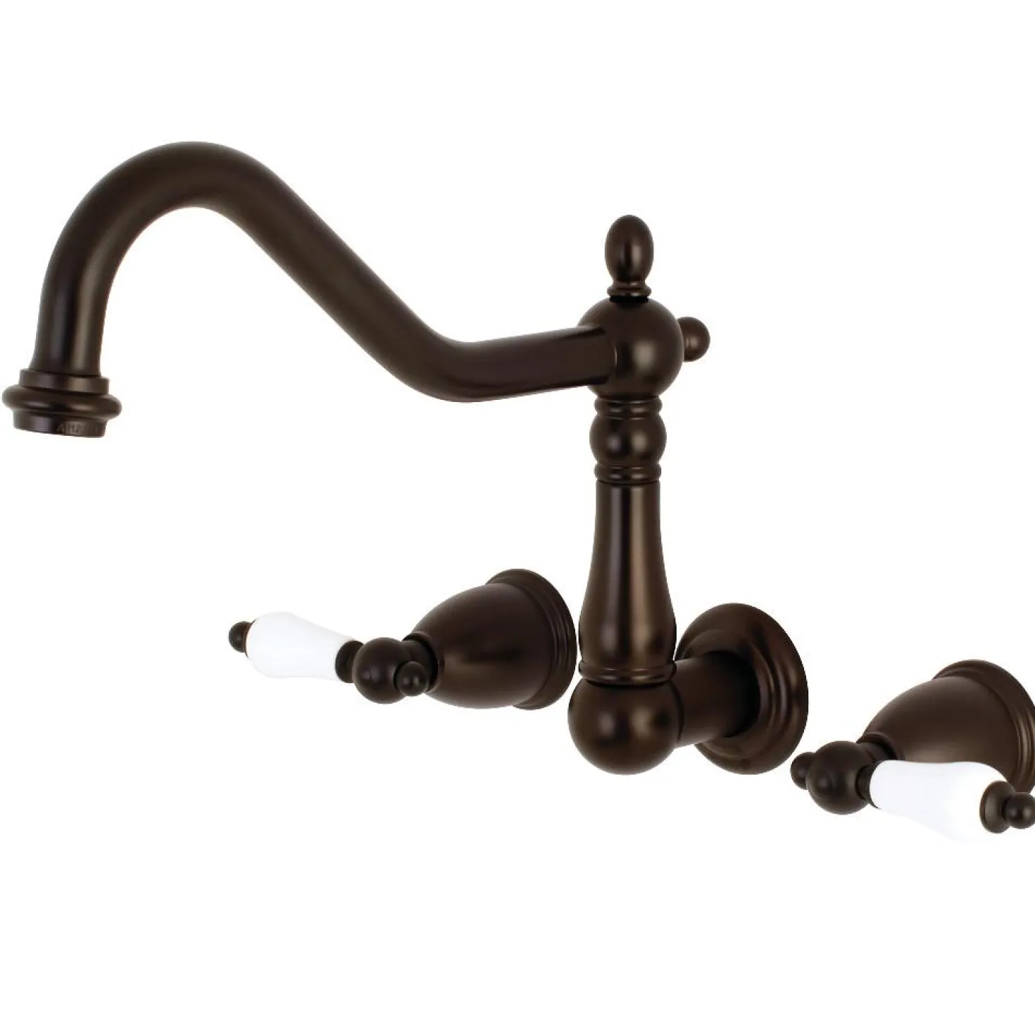 Kingston Brass Heritage Wall Mount 2-Handle Kitchen Faucet