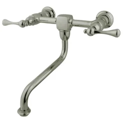 Kingston Brass Heritage Wall Mount 2-Handle Bathroom Faucet