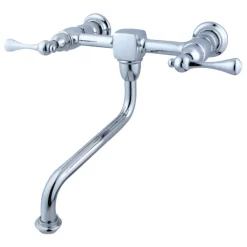 Kingston Brass Heritage Wall Mount 2-Handle Bathroom Faucet