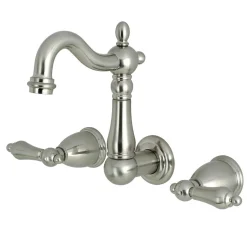 Kingston Brass Heritage Wall Mount 3-Hole Bathroom Faucet