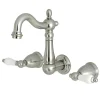 Kingston Brass Heritage Wall Mount 8-Inch Center Bathroom Faucet