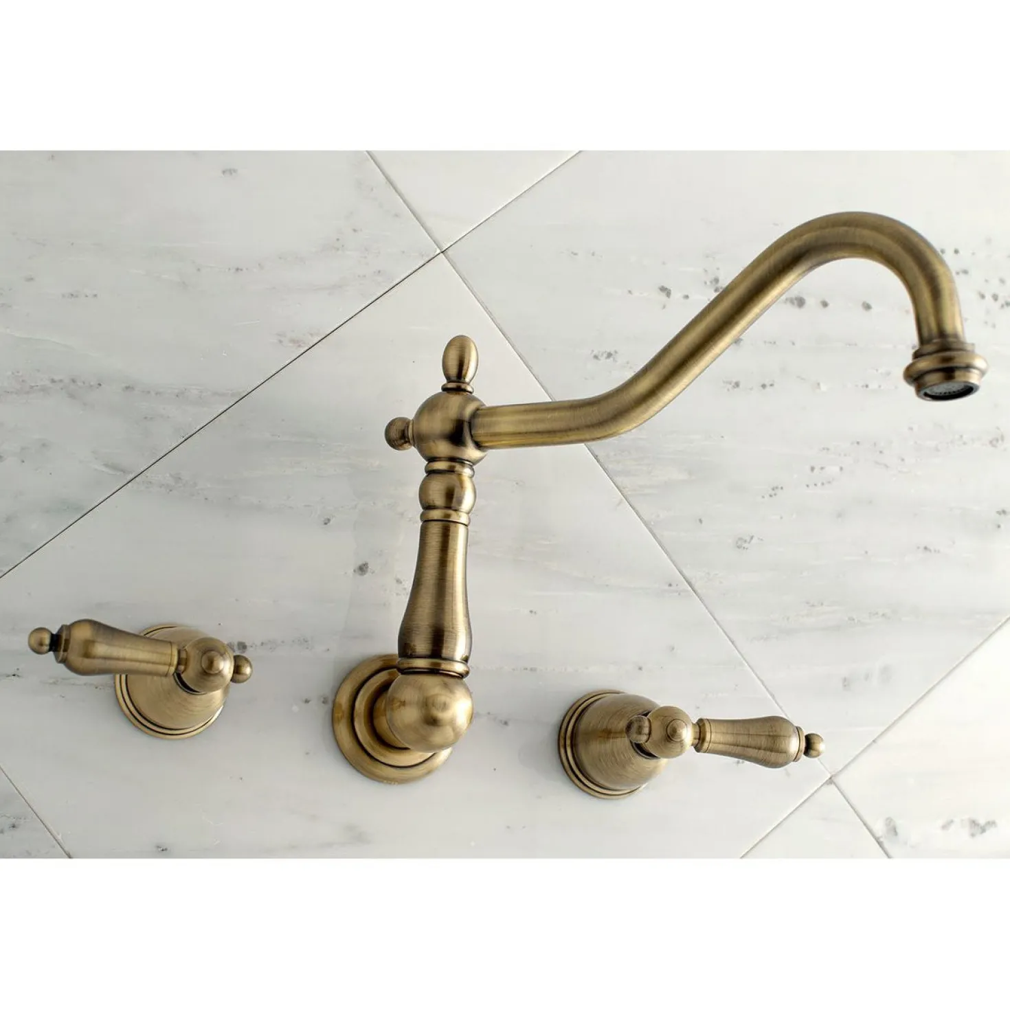 Kingston Brass Heritage Wall Mount Tub Filler