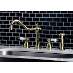 Kingston Brass Heritage Widespread 4-Hole Kitchen Faucet