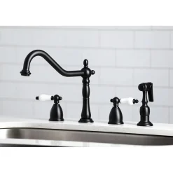 Kingston Brass Heritage Widespread 4-Hole Kitchen Faucet