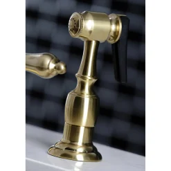 Kingston Brass Heritage Widespread Kitchen Faucet