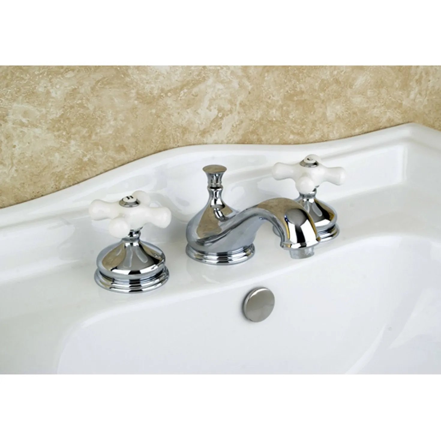 Kingston Brass Heritage 8" Widespread 3-Hole Bathroom Faucet