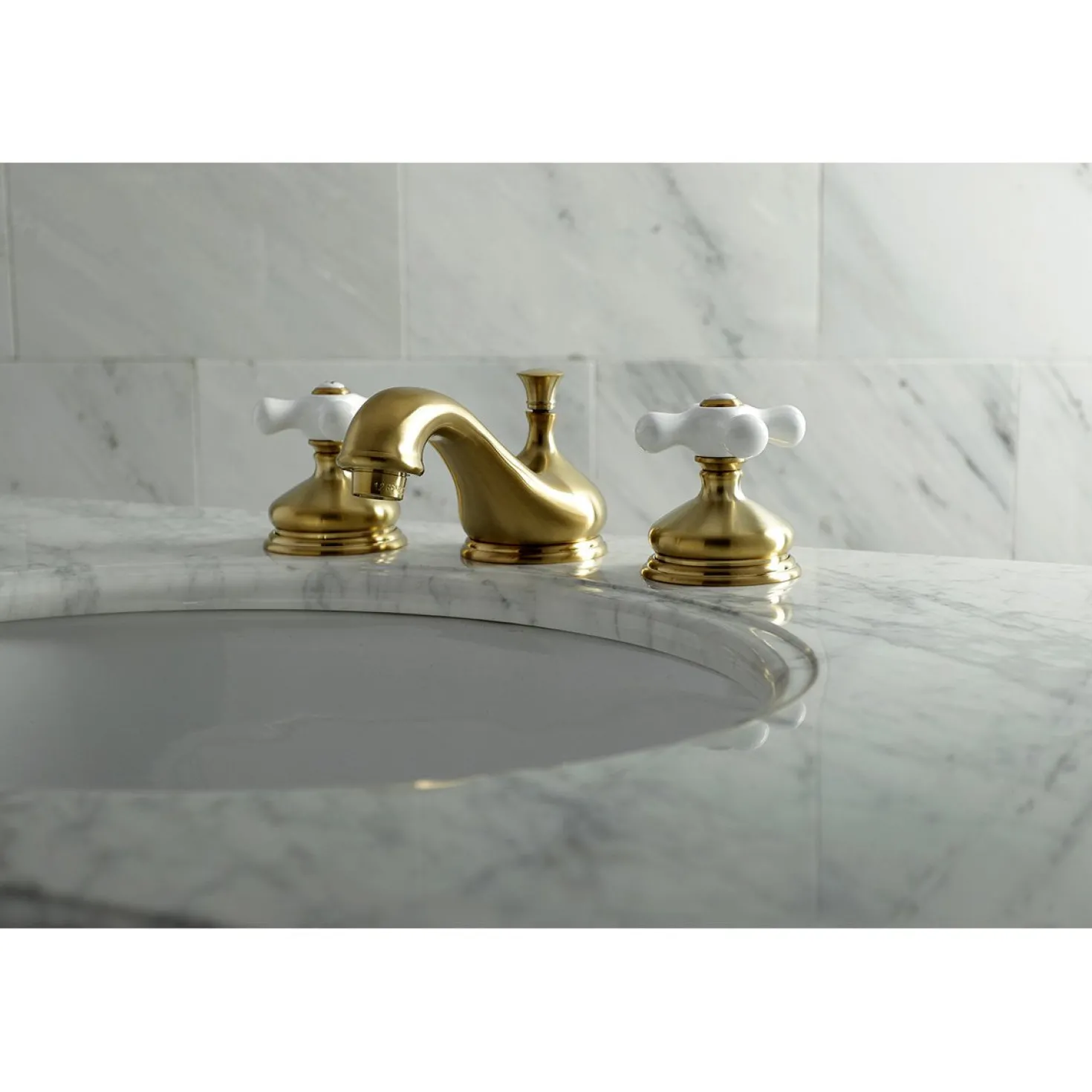 Kingston Brass Heritage 8" Widespread 3-Hole Bathroom Faucet