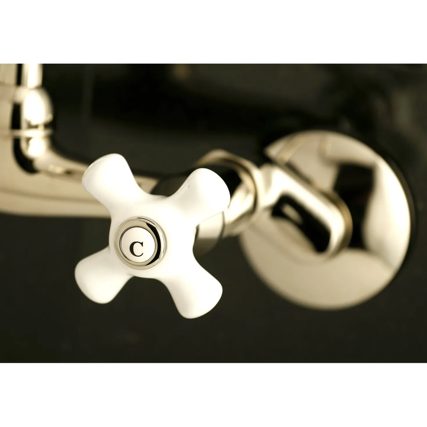 Kingston Brass 2-Hole 2-Handle Wall Mount Kitchen Faucet