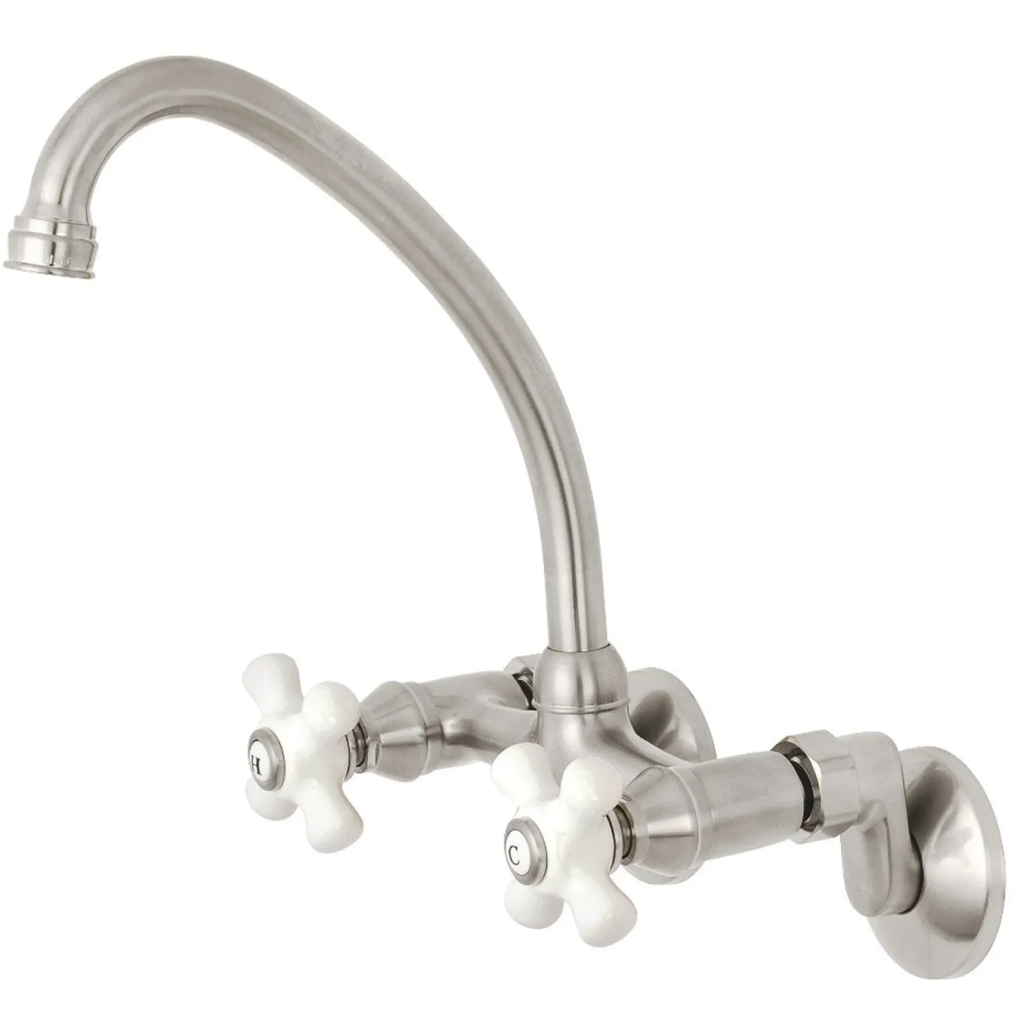 Kingston Brass 2-Hole 2-Handle Wall Mount Kitchen Faucet