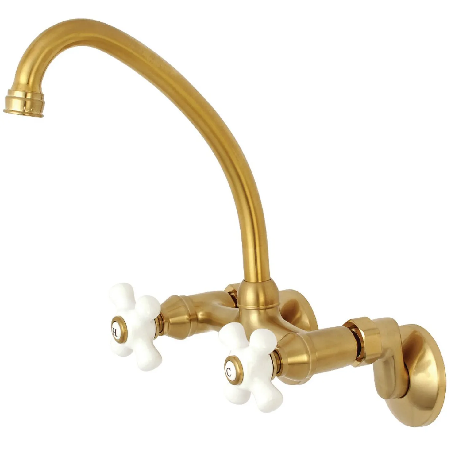 Kingston Brass 2-Hole 2-Handle Wall Mount Kitchen Faucet
