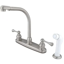Kingston Brass 4-Hole 8-Inch Centerset Kitchen Faucet