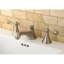 Kingston Brass 3-Hole 8-Inch Widespread Bathroom Faucet with Brass Pop-Up