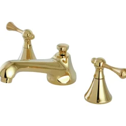 Kingston Brass 3-Hole 8-Inch Widespread Bathroom Faucet with Brass Pop-Up