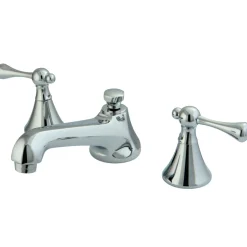 Kingston Brass 3-Hole 8-Inch Widespread Bathroom Faucet with Brass Pop-Up