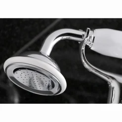 Kingston Brass 2-Hole Tub Wall Mount Clawfoot Tub Faucet with Hand Shower