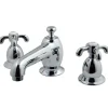 Kingston Brass 3-Hole 8" Widespread Bathroom Faucet with Brass Pop-Up