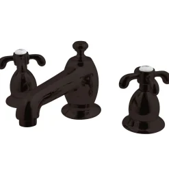 Kingston Brass 3-Hole 8" Widespread Bathroom Faucet with Brass Pop-Up