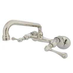 Kingston Brass 6-Inch Adjustable Center Wall Mount Kitchen Faucet