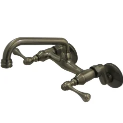 Kingston Brass 6-Inch Adjustable Center Wall Mount Kitchen Faucet