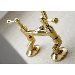Kingston Brass 6-Inch Adjustable Center Wall Mount Kitchen Faucet
