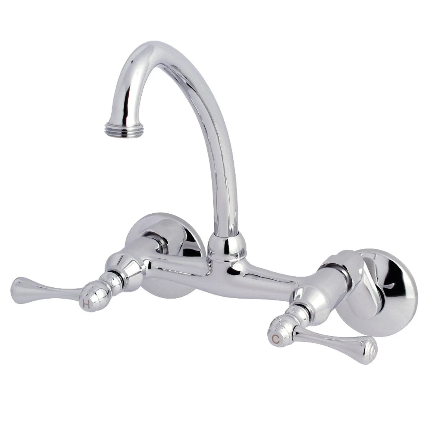 Kingston Brass 6-Inch Adjustable Center Wall Mount Laundry Faucet