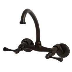 Kingston Brass 6-Inch Adjustable Center Wall Mount Laundry Faucet