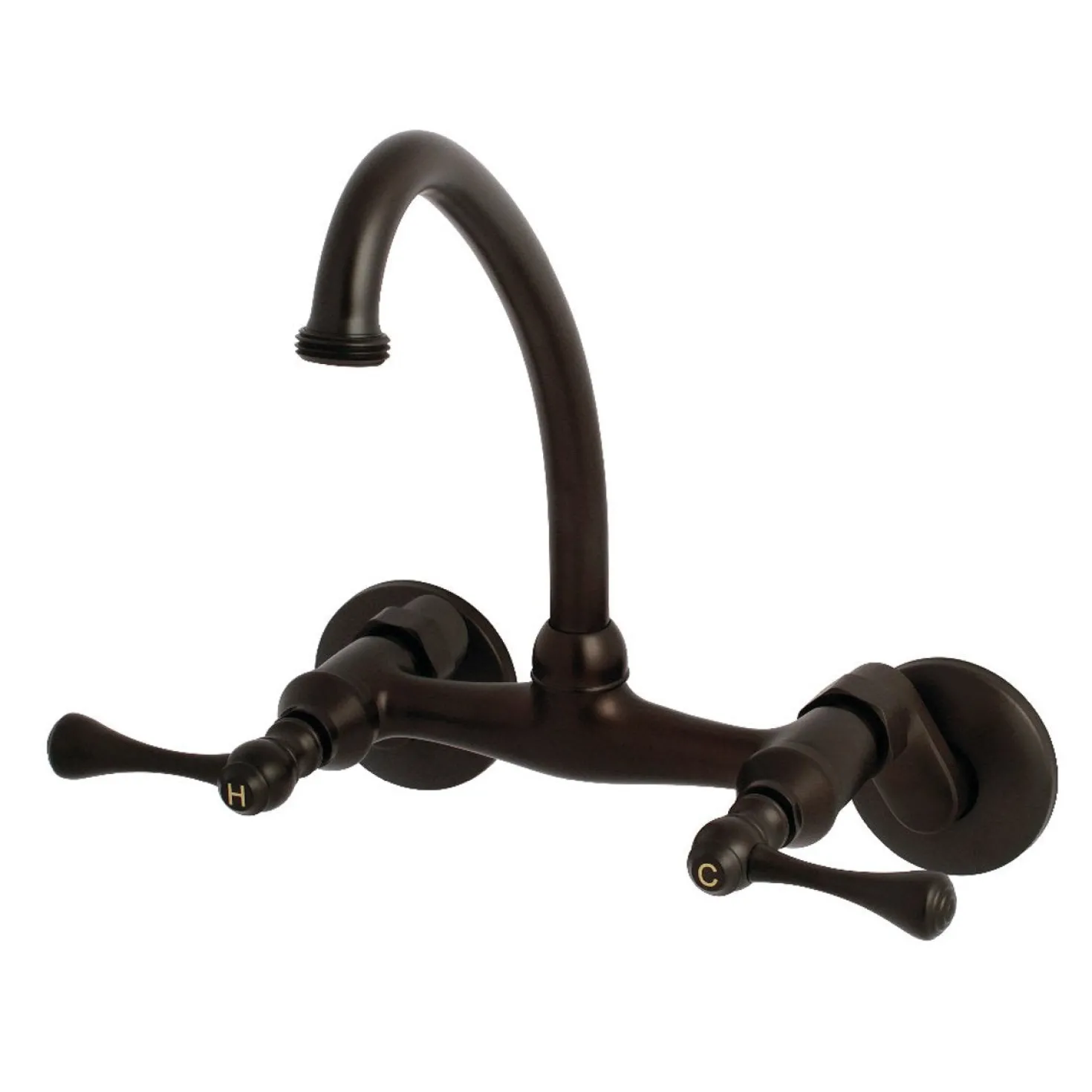 Kingston Brass 6-Inch Adjustable Center Wall Mount Laundry Faucet