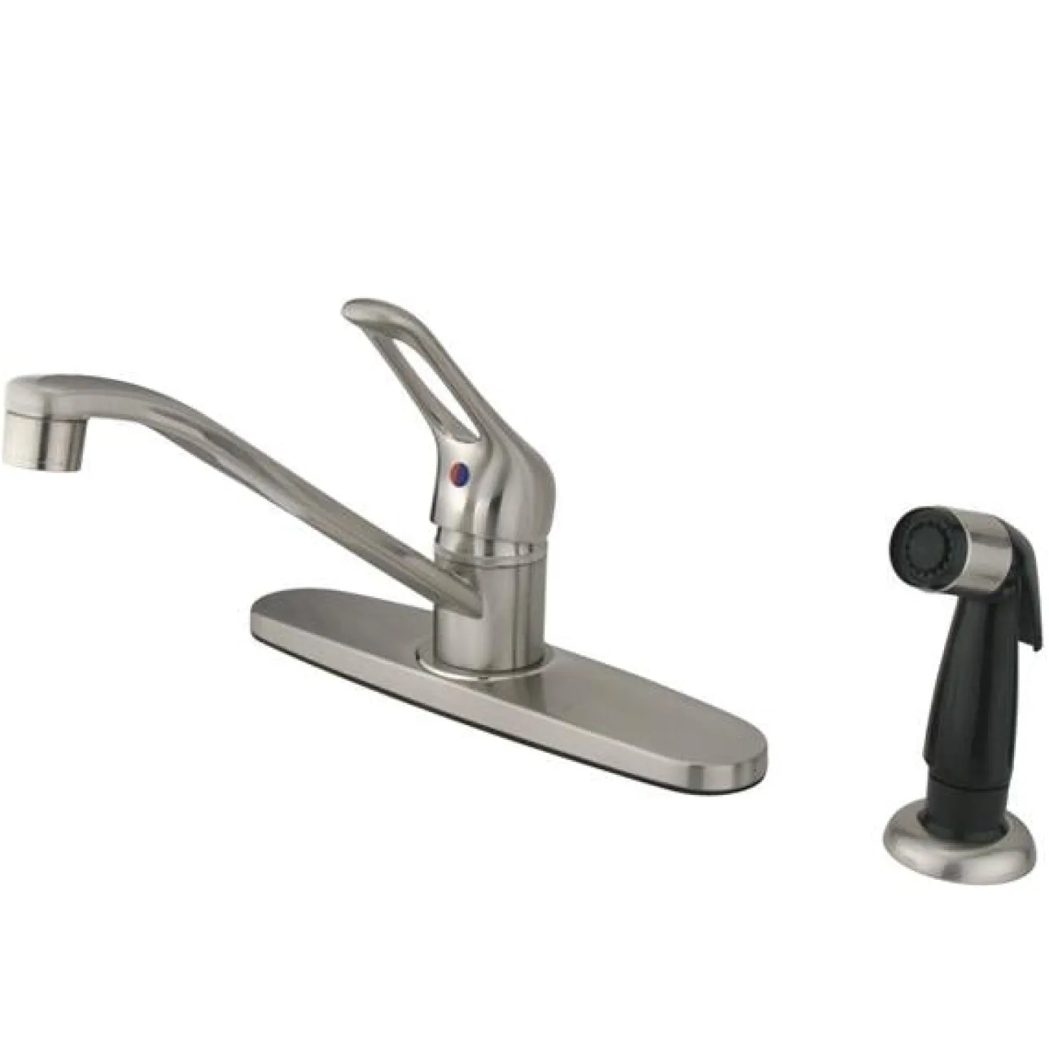 Kingston Brass 8-Inch Centerset Kitchen Faucet with Side Sprayer