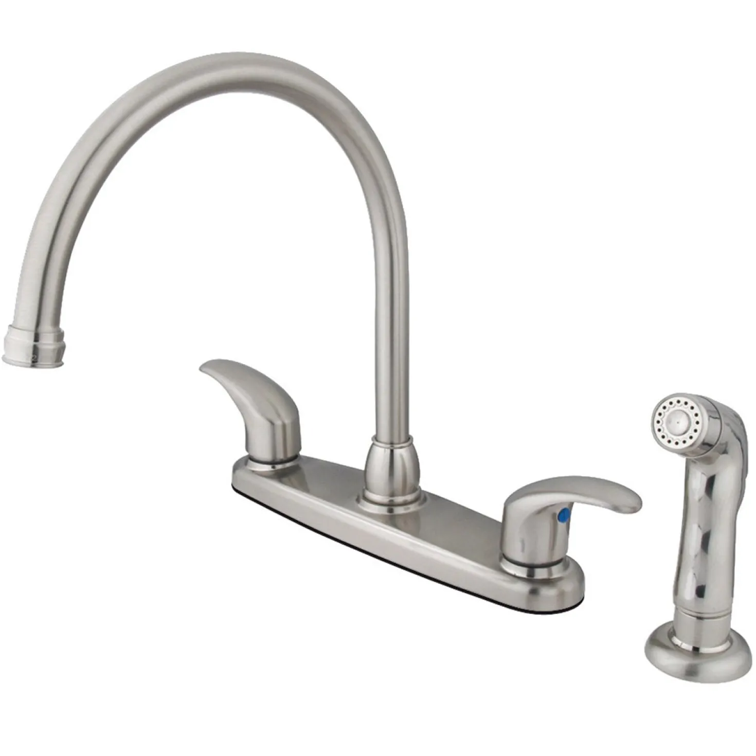 Kingston Brass 8-Inch Centerset 4-Hole Kitchen Faucet