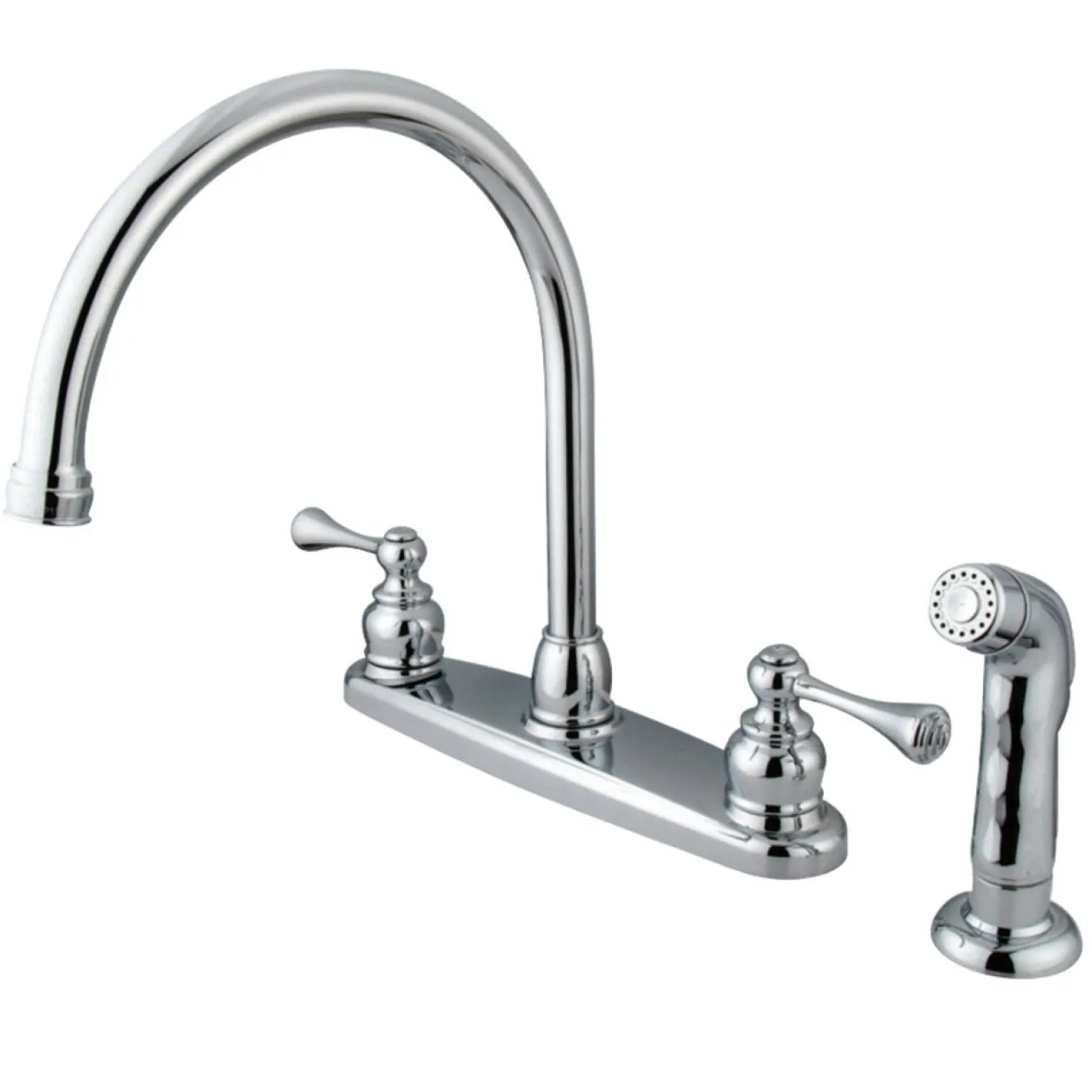 Kingston Brass 8-Inch Centerset Two-Handle Kitchen Faucet