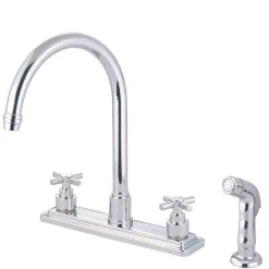 Kingston Brass 8-Inch Centerset Kitchen Faucet with Side Sprayer