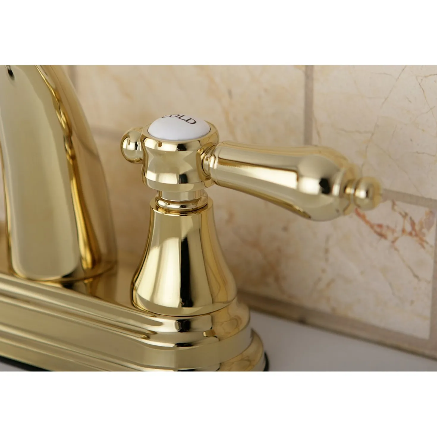 Kingston Brass 4-Inch Centerset Bathroom Faucet with Brass Pop-Up
