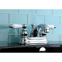 Kingston Brass 4-Inch Centerset Bathroom Faucet with Pop-Up Drain