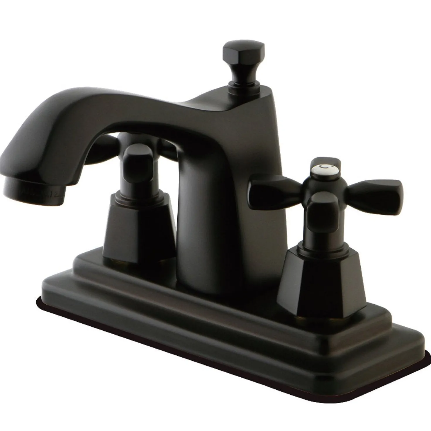 Kingston Brass 4-Inch Centerset Bathroom Faucet with Push Pop-Up Drain