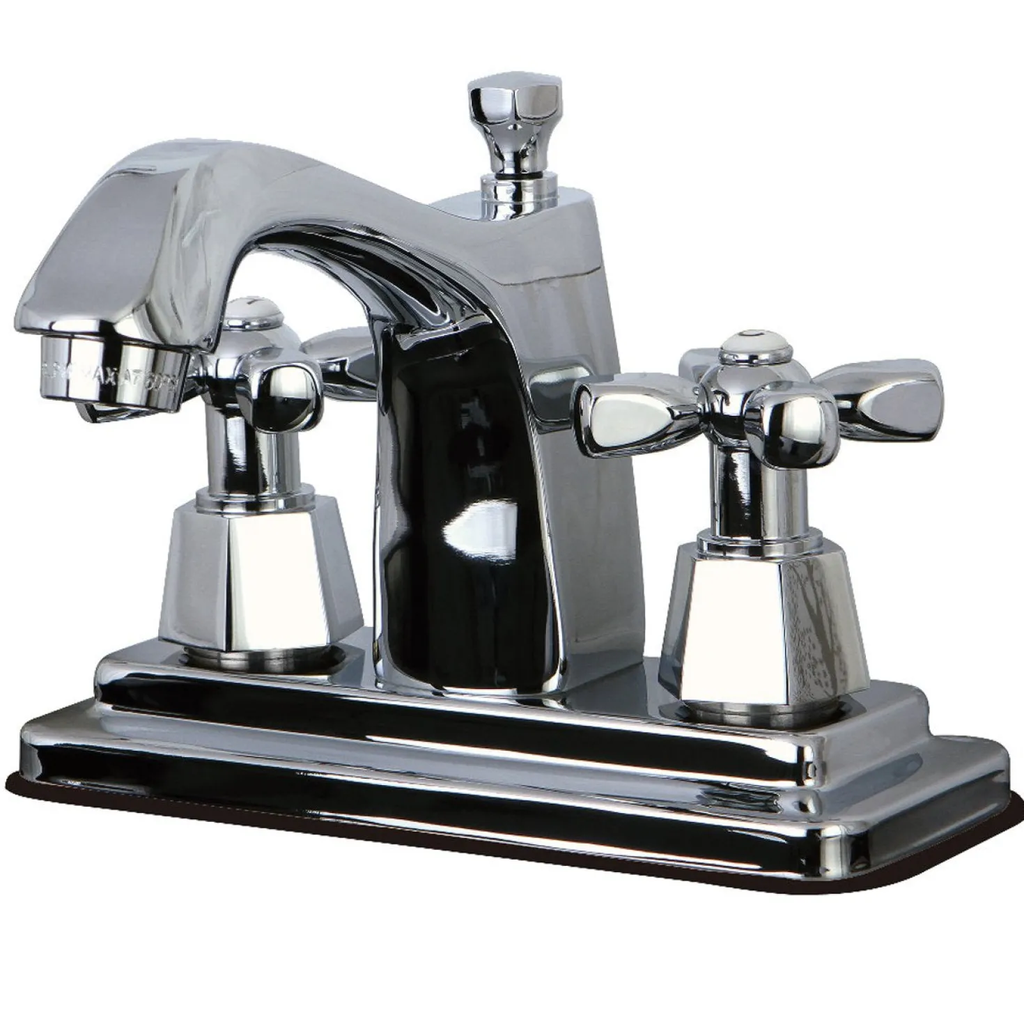 Kingston Brass 4-Inch Centerset Bathroom Faucet with Push Pop-Up Drain