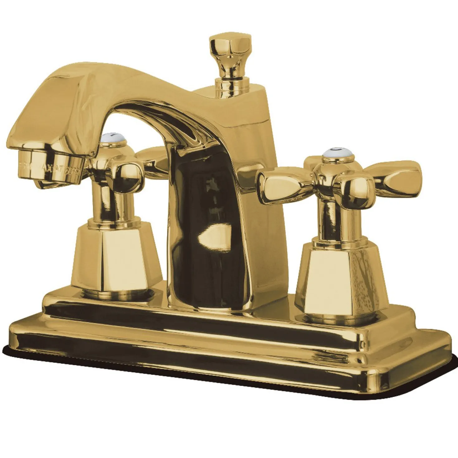 Kingston Brass 4-Inch Centerset Bathroom Faucet with Push Pop-Up Drain