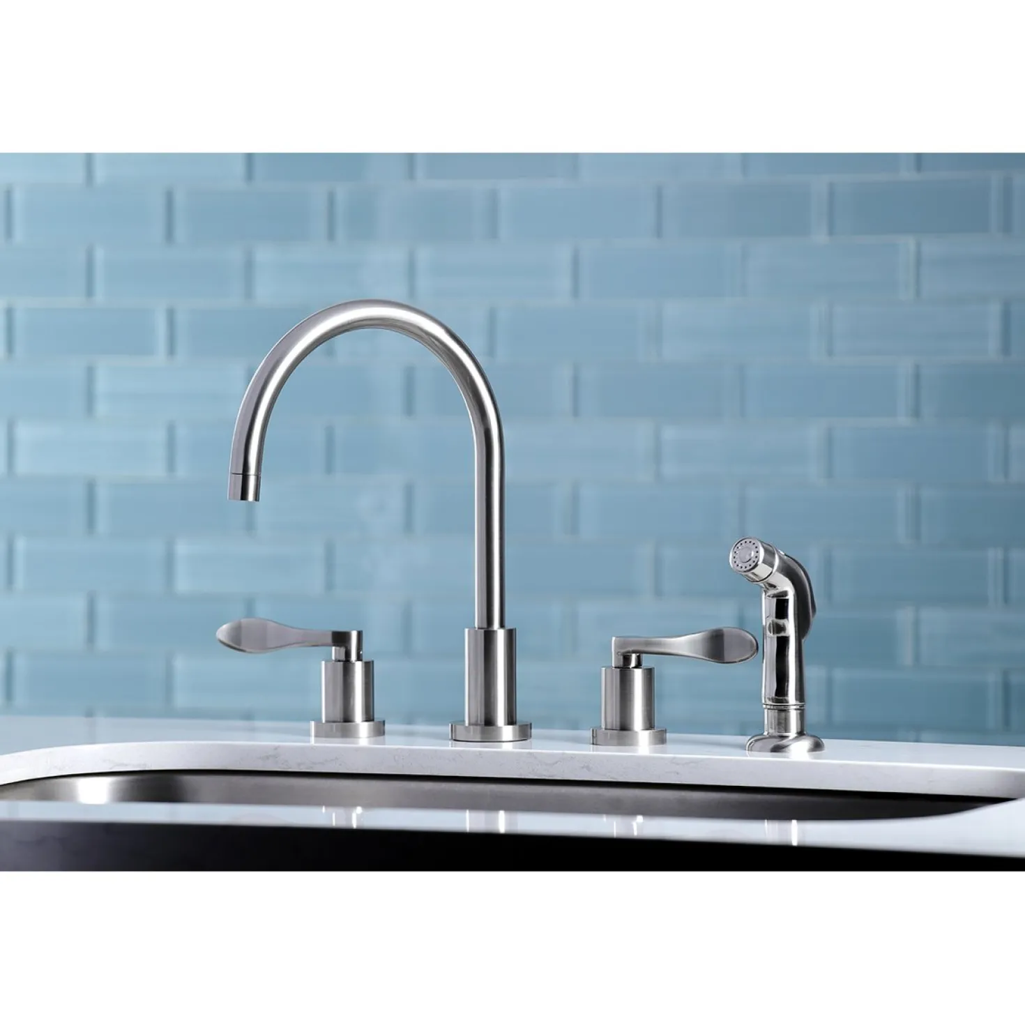Kingston Brass 8-Inch to 16-Inch Widespread Kitchen Faucet