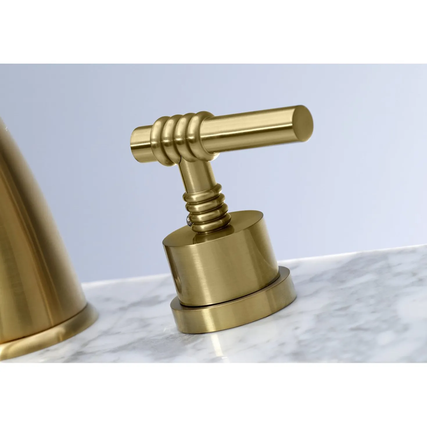 Kingston Brass 8-Inch Widespread Bathroom Faucet with Brass Pop-Up